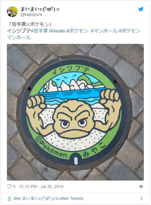 Iwate Prefecture Rolls Out More Rock/Ground Pokémon as Manhole Covers
