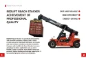 45 Ton forklift truck reach stacker for container handling equipped