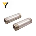 Stainless steel long double thread nipple
