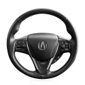For Acura TLX A-Spec 2018-2020 Hand Stitching Custom Black Leather Suede Car Steering Wheel Cover