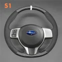 For Subaru Trezia 2011-2015 Hand Sewing Steering Wheel Cover (1)