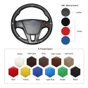 For Volvo S60 / V40 / V60 / V70 / XC60 High-end Leather Suede Material Car Interior Accessories Hand Stitching Wheel Cover