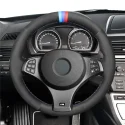 For BMW X3 (M Sport) E83 2005-2010 Custom Hand Stitching Steering Wheel Cover