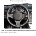 For BMW X3 (M Sport) E83 2005-2010 Custom Hand Stitching Steering Wheel Cover
