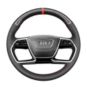 DIY Stitching Steering Wheel Covers for Audi A6 A7 A8 A8L S8 ETRON 2019-2023