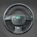 DIY Stitching Steering Wheel Covers for Skoda Fabia Octavia RS 2010-2014
