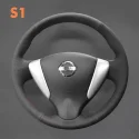 DIY Stitching Steering Wheel Covers for Nissan Sentra Versa Note 2013-2017