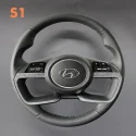 DIY Stitching Steering Wheel Covers for Hyundai Tucson i20 i30 Bayon 2020-2023