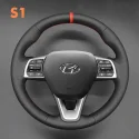 DIY Stitching Steering Wheel Covers for Hyundai Sonata 2015-2019