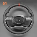 DIY Stitching Steering Wheel Covers for Hyundai Sonata STARIA 2020-2024