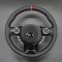 DIY Stitching Steering Wheel Covers for Kia Soul 2014-2019