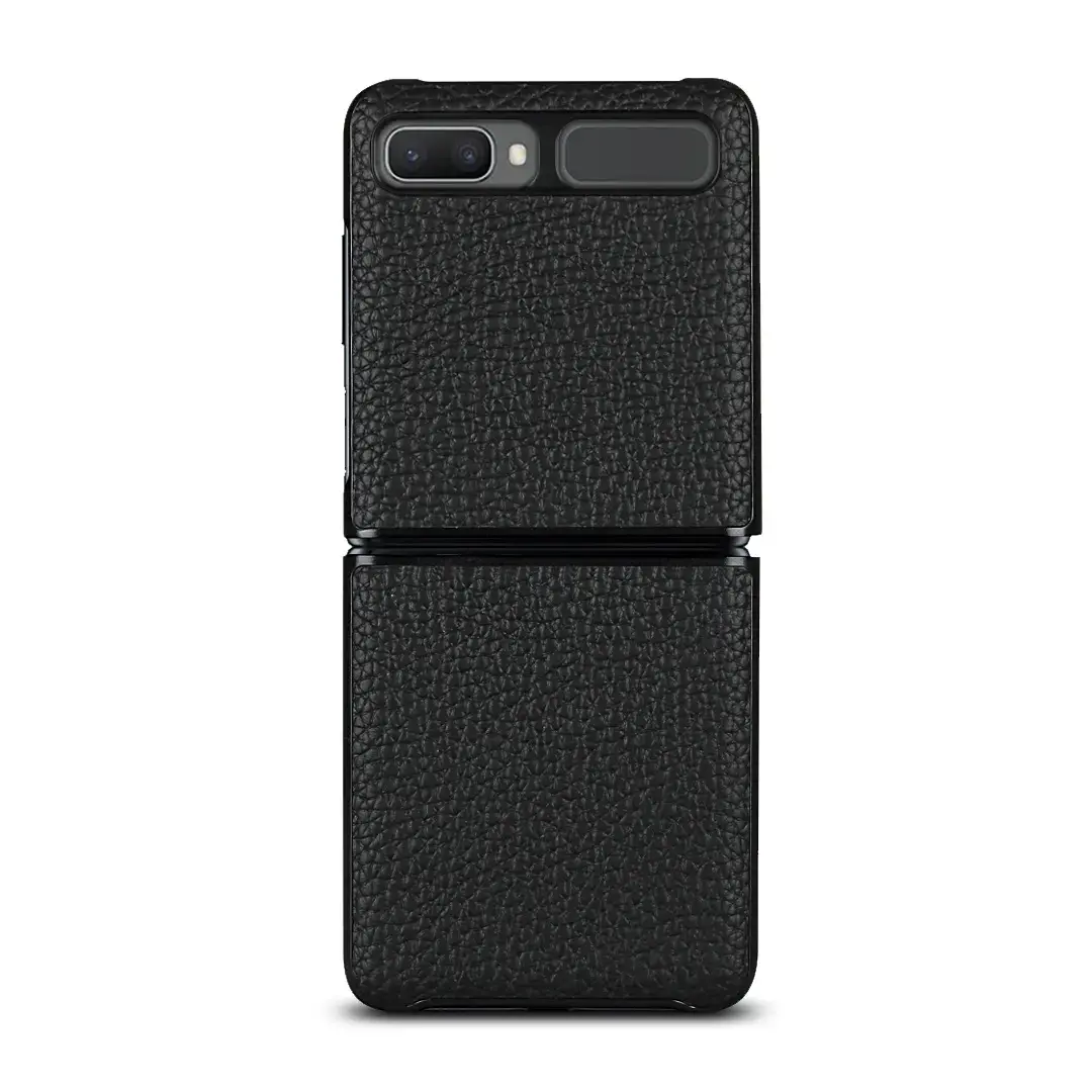 Samsung Galaxy Z Flip Case, Premium PU Leather Ultra Slim Shockproof Back Bumper Protective Case Cover 