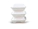 3 Compartment Bagasse Food Container 800ml A8