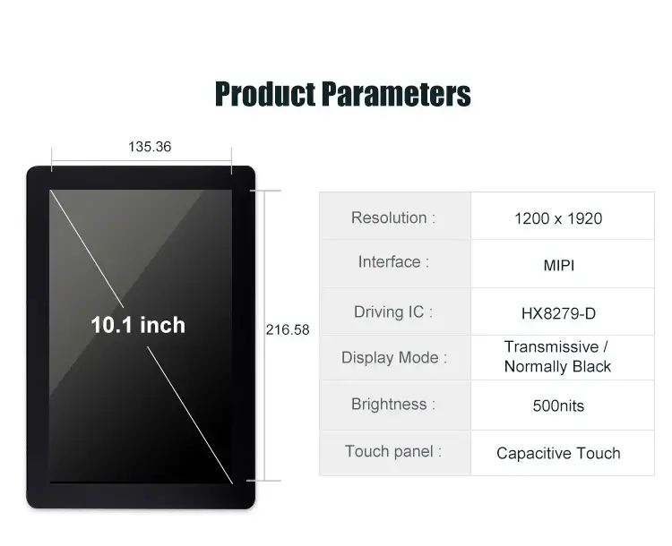 10.1-TG10103TD40D-C-capacitive touch screen