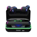 LED display TWS earbuds with power bank