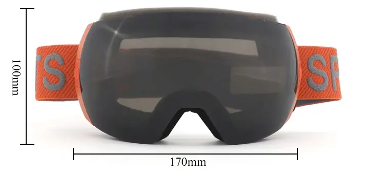 Interchangeable spherical ski goggles UV protection