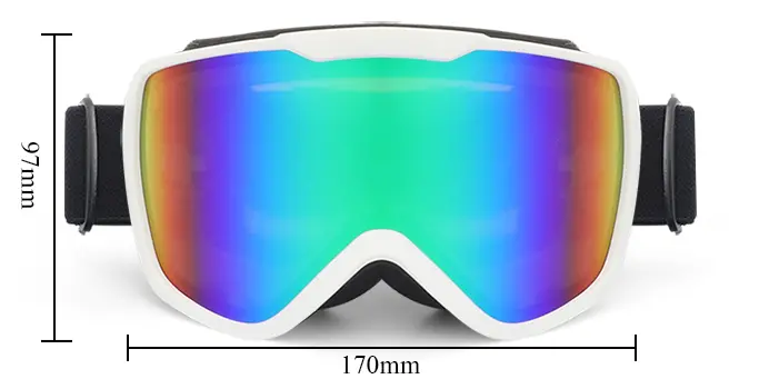 UV400 protection permanent anti fog ski goggles