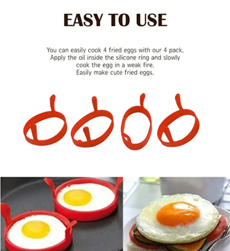 Silicone egg ring mold