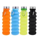 Reusable Foldable Outdoor No-Spill Silicone Water Bottle Coffee Folding Cup For Camping Travel