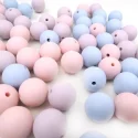 Wholesale Factory Mixed Color Bulk Round Teething Food Grade Silicone Beads