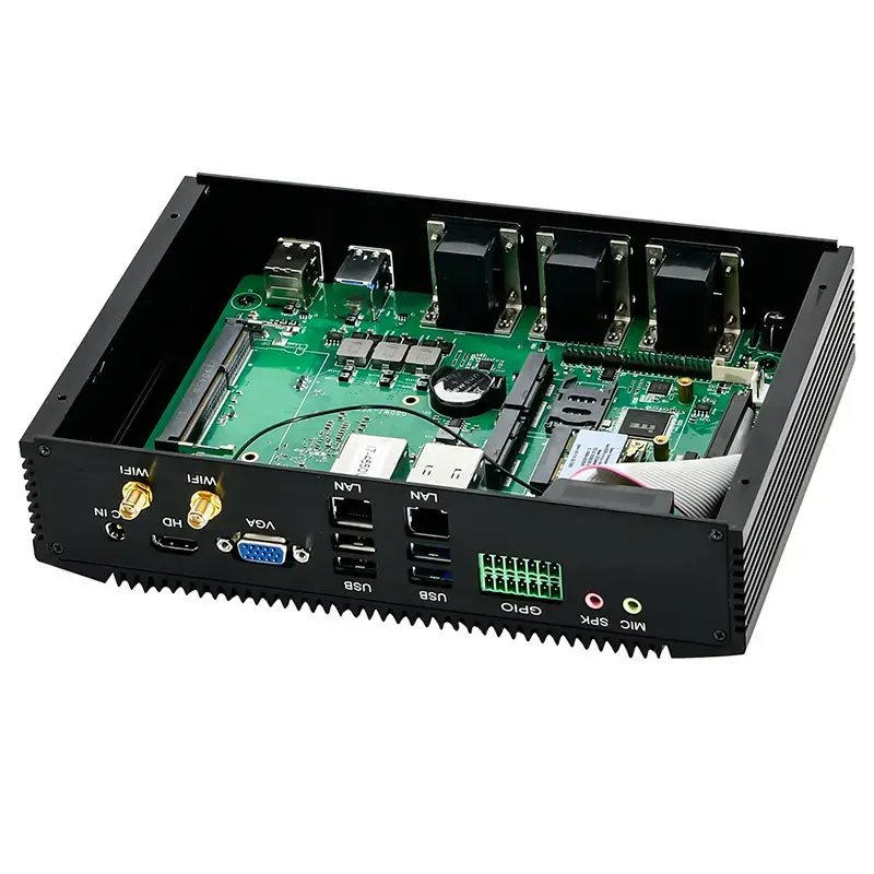 Industrial SBC Computer with 2 x LAN, 6 x COM, GPIO, 4G SIM