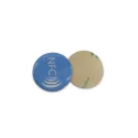 Programmable writable iso1443a colorful print rond rfid epoxy 13.56mhz tag213 215 chip social media sticker tag wtih logo custom