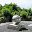 Decorative garden stainless steel hollow ball outdoor decorative garden sphere fountain