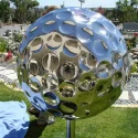 Outdoor garden Stainless steel golf ball sculpture