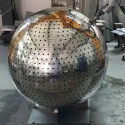 Stainless steel sphere sculpture (1)