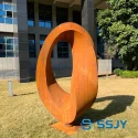 Large Outdoor Garden Famous Rusty Modern Art Corten Steel sculpture (2)