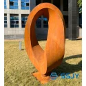 Large Outdoor Garden Famous Rusty Modern Art Corten Steel sculpture (5)