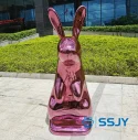 Stainless steel rabbit sculpture (9)