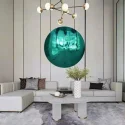 40" /1000mm Diameter Round Customized Green Metal Wall Art Decorative Stainless steel concave mirror Sculpture