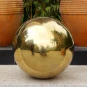 48inch /1200mm Custom Golden Stainless Steel Spheres Giant Mirror Polished Steel Spheres for Architectural and Landscape Design