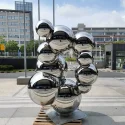 200cm Large Outdoor garden Decoration Metal Stainless Steel sphere Sculpture (4)