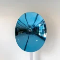 Interior decoration blue stainless steel elliptical concave mirror wall Sculpture