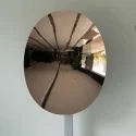 High grade Luxury Interior decoration Champagne gold stainless steel elliptical concave mirror wall Sculpture
