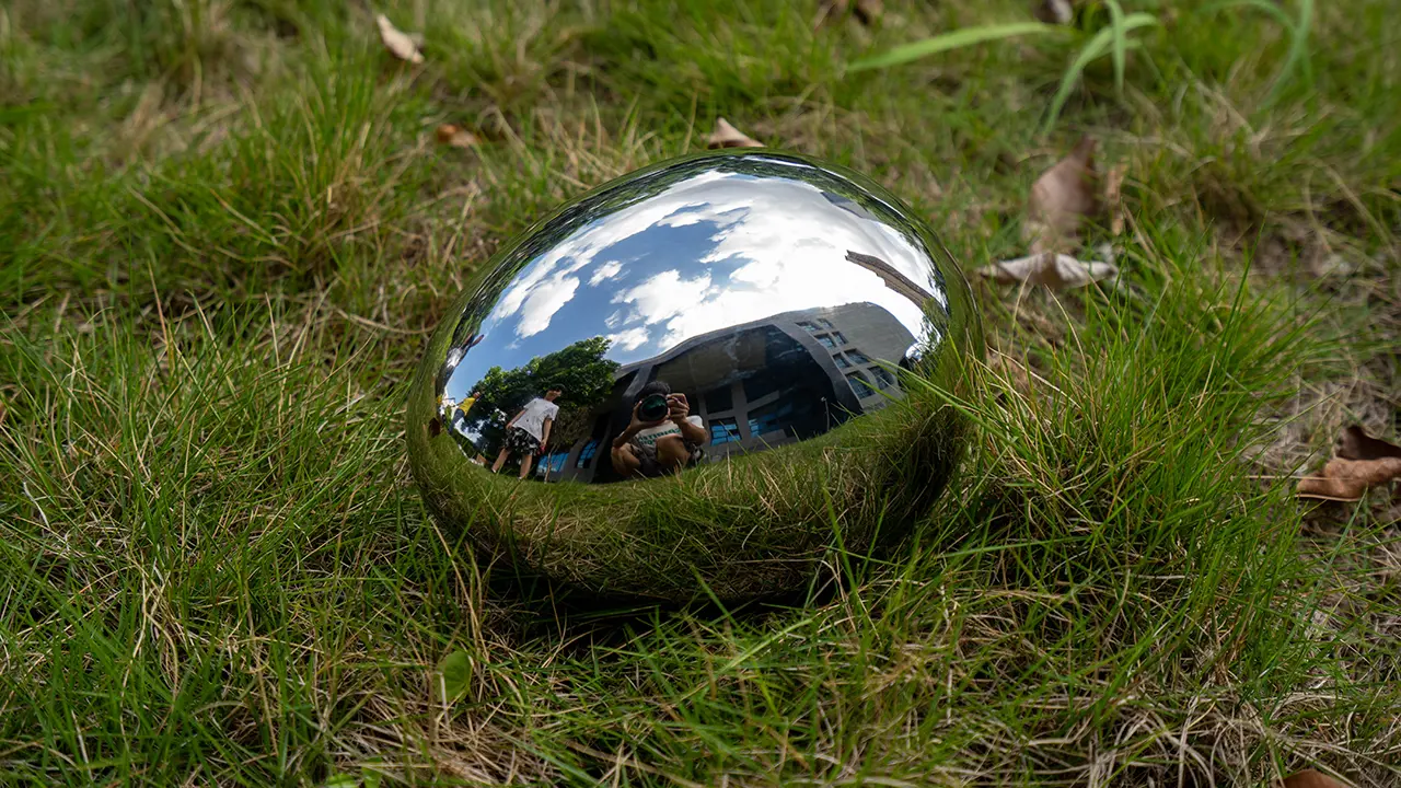 Garden grass interior decoration stainless steel sculpture stainless steel egg ball. (6)