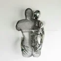 Indoor hotel apartment wall decorations stainless steel hug sculpture (4)