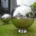 Outdoor garden metal sculpture mirror polished stainless steel sphere sculpture (2)