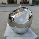 High end home decoration interior metal stainless steel apple sculpture1