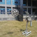 Outdoor garden metal sculpture stainless steel fairy sculpture
