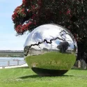Outdoor Large Polished Metal Stainless Steel Sphere Sculpture