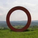 Contemporary Large Outdoor Metal Art Corten Steel Circle Ring Sculpture