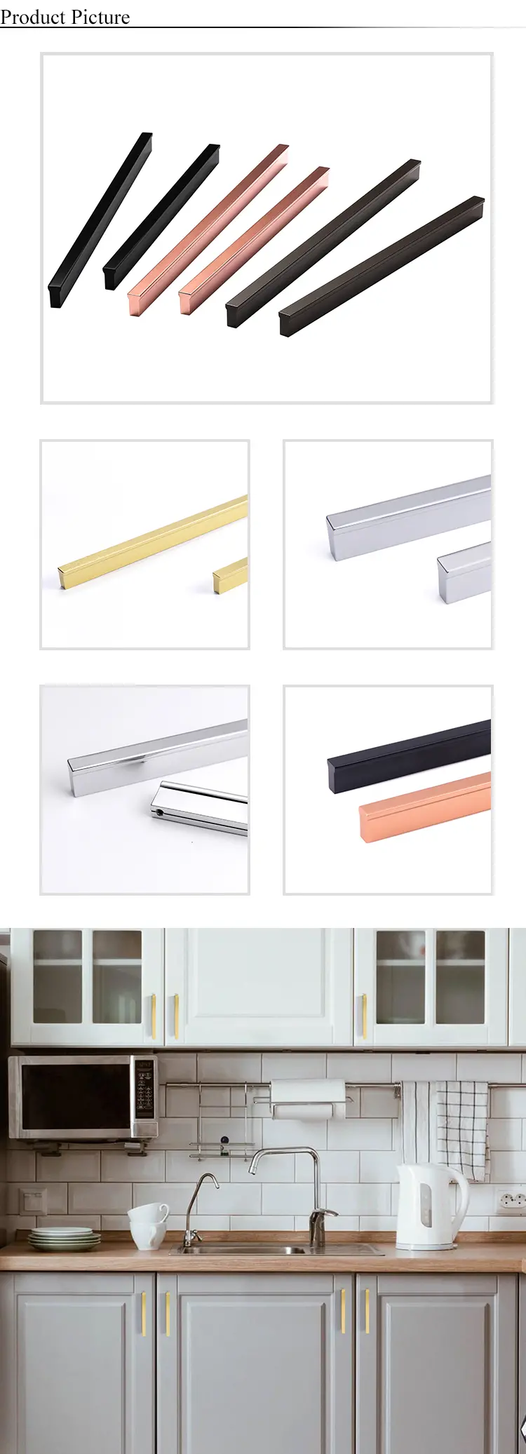 Customized aluminum Furniture handles