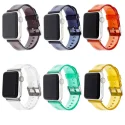 Colorful Fashion Soft Waterproof Transparent Tpu Silicone Watch Straps For All Apple Watch Series 38mm 40mm 41mm 42mm 44mm 45mm