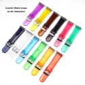 New Sports Watch Straps Colorful Crystal Tpu Watch Bands For Apple Watch Whole Series 7 6 5 4 3 2 1 42 44mm Silicone Wristbands