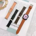 High Quality Goatskin Leather Replacement Custom Logo Watch Strap Suitable For Whole Series Apple Watch 38/40/41mm 42/44/45mm