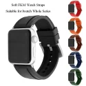 New Value Waterproof And Dustproof Replacement Fkm Watch Straps For Whole Apple Watch Series 38mm 40mm 41mm 42mm 44mm 45mm