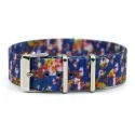 Trendy Floral Fabric Nato Strap 18mm 20mm 22mm One Piece Replacement Custom Nylon Watchband